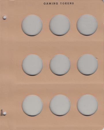 Dansco Extra Page "Gaming Tokens"