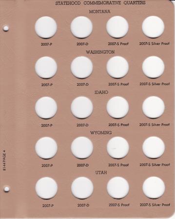 Dansco Replacement Page 8144-4: Statehood Quarters w/ Proof (2007)