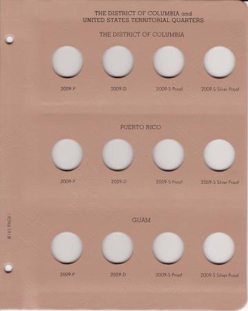 Dansco Replacement Page 8145-1: Territory Quarters w/ Proof (2009 DC to Guam)