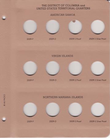 Dansco Replacement Page 8145-2: Territory Quarters w/ Proof (2009 Am. Samoa to NMI)