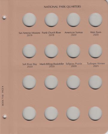 Dansco Replacement Page 7148-4: National Parks Quarters Date Set (2019-2021)