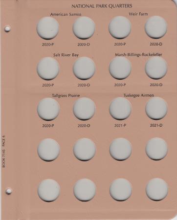 Dansco Replacement Page 7145-6: National Parks Quarters P&D (2020-2021)