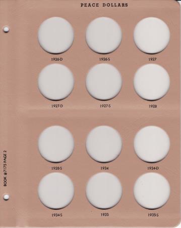 Dansco Replacement Page 7175-2/7174-5: Peace Dollars (1926-D to 1935-S)