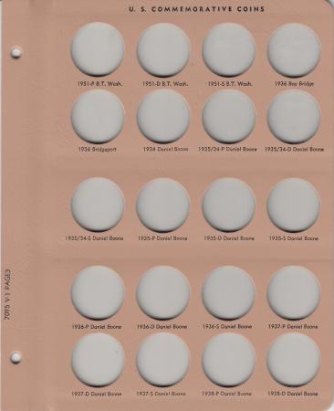 Dansco Replacement Page 7095 Vol 1-3: US Commemorative Complete (BTW to Boone)