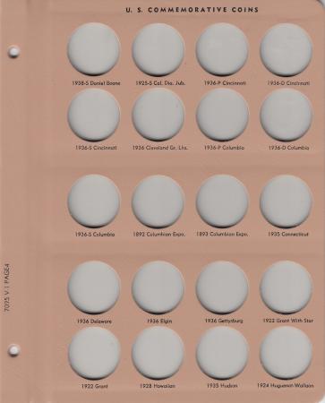 Dansco Replacement Page 7095 Vol 1-4: US Commemorative Complete (Boone to Huguenot)