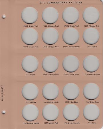 Dansco Replacement Page 7095 Vol 2-2: US Commemorative Complete (Oregon to Texas)