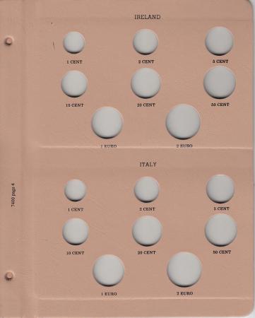 Dansco Replacement Page 7400-4: Euro Coinage (Ireland and Italy)