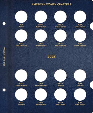 Whitman Album 4989 American Women Quarters Update Page 2: 2023