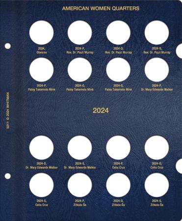 Whitman Album 4989 American Women Quarters Update Page 3: 2024