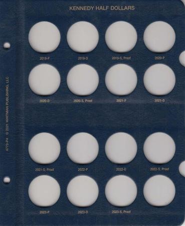 Whitman Album Kennedy Half Dollar Update Page 2019-2023