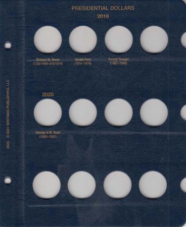 Whitman Album Presidential Dollar Date Set Update Page 2016-2020