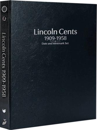 Whitman Prestige Coin Album - Lincoln Cents: 1909-1958 Date & Mintmark Set (Black)