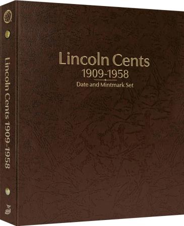 Whitman Prestige Coin Album - Lincoln Cents: 1909-1958 Date & Mintmark Set (Brown)