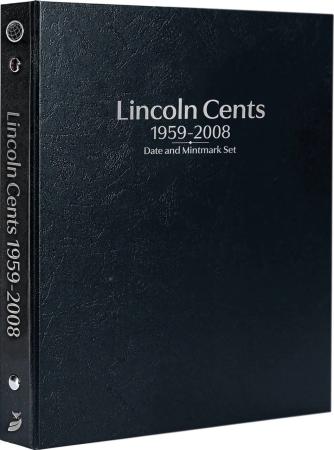 Whitman Prestige Coin Album - Lincoln Cents: 1959-2008 Date & Mintmark Set (Black)