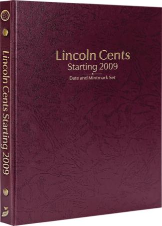 Whitman Prestige Coin Album - Lincoln Cents: Starting 2009 Date & Mintmark Set (Burgundy)