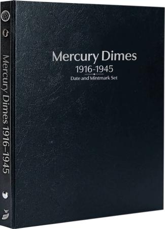 Whitman Prestige Coin Album - Mercury Dimes: 1916-1945 Date & Mintmark Set (Black)