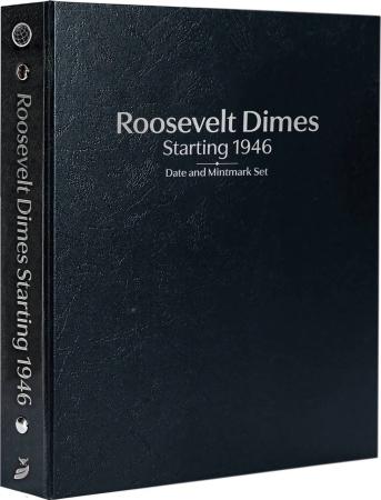 Whitman Prestige Coin Album - Roosevelt Dimes: Starting 1946 Date & Mintmark Set (Black)