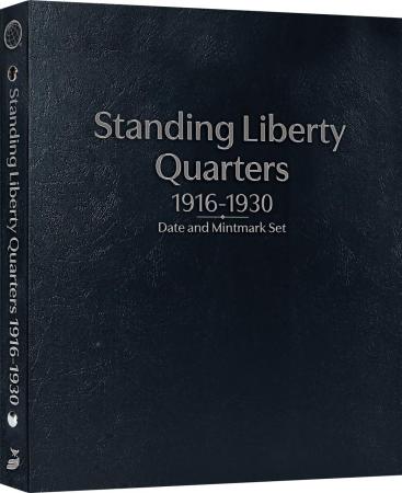 Whitman Prestige Coin Album - Standing Liberty Quarters: 1916-1930 Date and Mintmark Set (Black)