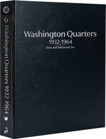 Whitman Prestige Coin Album - Washington Quarters: 1932-1964 Date & Mintmark Set (Black)