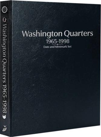 Whitman Prestige Coin Album - Washington Quarters: 1965-1998 Date & Mintmark Set (Black)