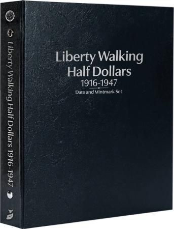 Whitman Prestige Coin Album - Liberty Walking Half Dollars 1916-1947 Date & Mintmark Set (Black)