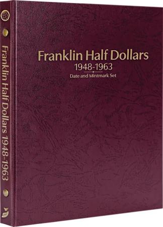 Whitman Prestige Coin Album - Franklin Half Dollars: 1948-1963 Date & Mintmark Set (Burgundy)