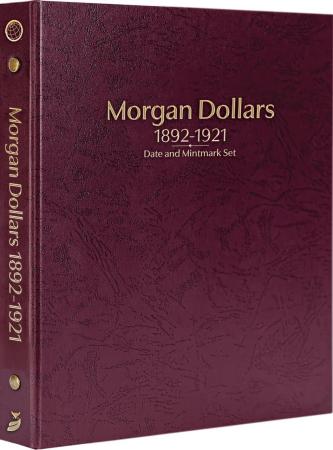 Whitman Prestige Coin Album - Morgan Dollars: 1892-1921 Date & Mintmark Set (Burgundy)