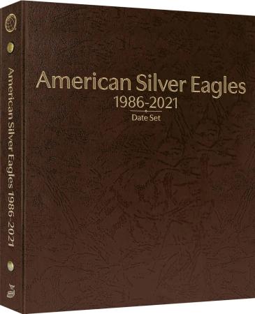 Whitman Prestige Coin Album - American Silver Eagles: 1986-2021 Date Set (Brown)