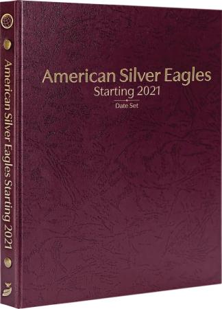 Whitman Prestige Coin Album - American Silver Eagles: Starting 2021 Date Set (Burgundy)