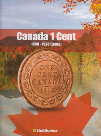 Lighthouse Vista Book Canada Large 1 Cent Album, 1858-1920