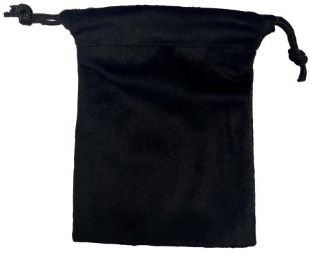 Premium Velvet Drawstring Pouch -- 3 x 4 1/4 (Slab Size) -- Black