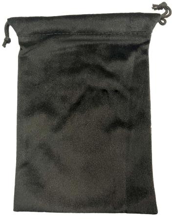 Premium Velvet Drawstring Pouch -- 5 x 7 1/2 -- Black