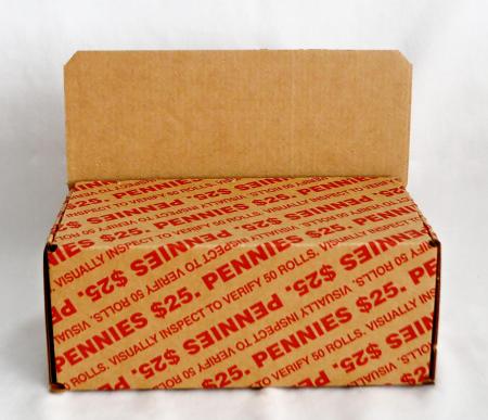 NF String & Son Roll Security Boxes -- $25 Cents - Red
