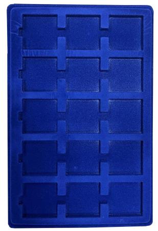 Lighthouse Blue Coin Tray -- 15 2x2 Spaces -- 50x50mm (Set of 2)