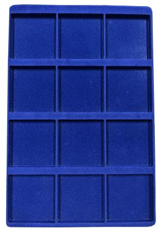 Lighthouse Blue Coin Tray -- 12 Crown Spaces -- 67x67mm (Set of 2)