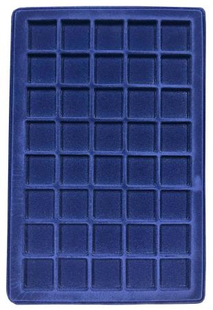 Lighthouse Blue Coin Tray -- 40 Spaces -- 33x33mm (Set of 2)