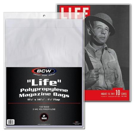 BCW Life Magazine Bags -- Pack of 100