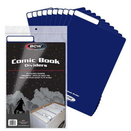 BCW Comic Book Dividers -- Pack of 25 -- Blue