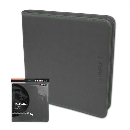 BCW Trading/Gaming Card 12-Pocket Z-Folio LX Album -- Gray