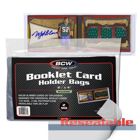 BCW Booklet Card Holder - Resealable Bags