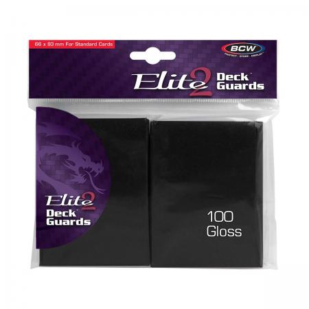 BCW Elite2 Glossy Deck Guards -- Black