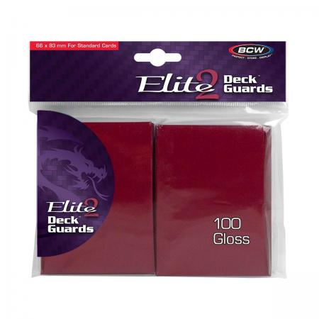 BCW Elite2 Glossy Deck Guards -- Red