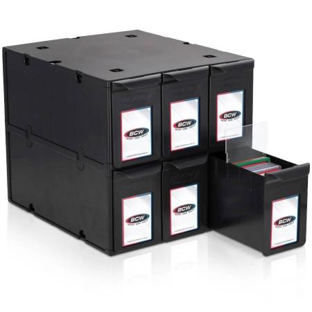 BCW Graded Card Catalog -- 6 Drawer -- Black