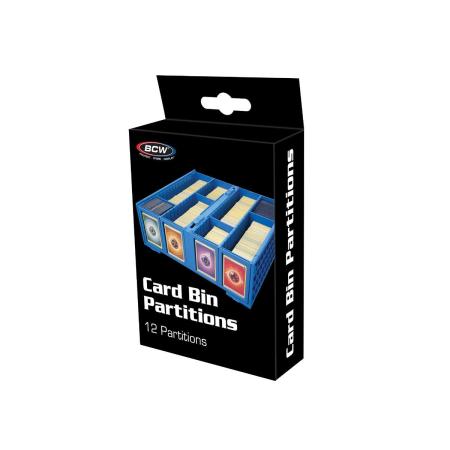 BCW Collectible Card Bin Partitions -- Blue