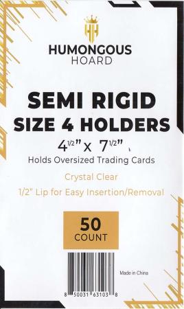 Humongous Hoard Semi Rigid Card Holders Size 4 -- 4 x 7 ½