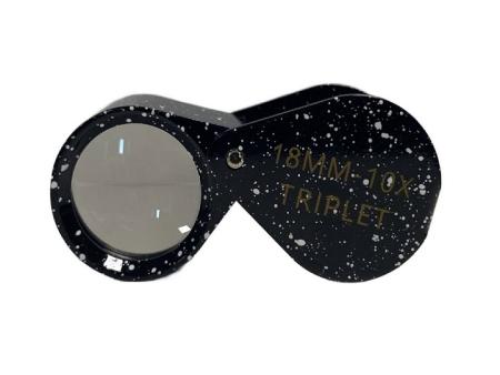 Fancy Color Triplet Loupe 10X -- Black Marble