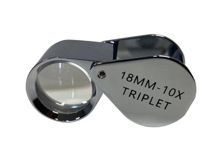 Triplet Diamond Loupe, 10X -- Black Silver