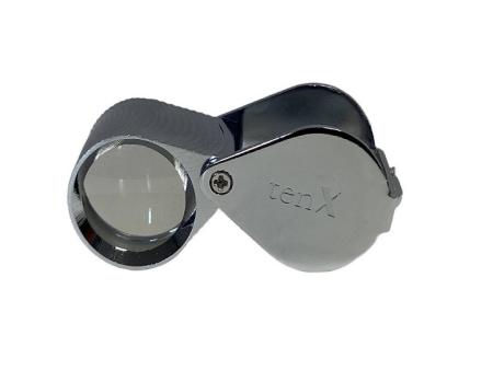Diamond Cut Triplet Loupe, 18mm,  10X -- Silver