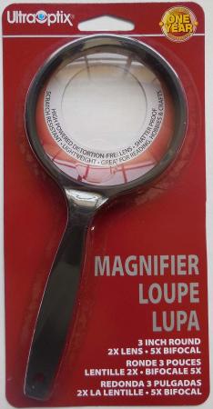 UltraOptix 3-Inch Round Magnifer, 2X/5X