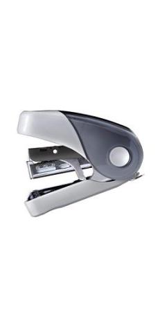 Max Flat Clinch Mini Stapler--White